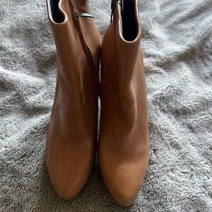 Women's Tan Leather Ankle Boots